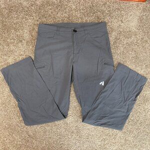 Eddie Bauer Guide Pro Cargo Pants Nylon Women’s 14 Gray Stretch Hiking Outdoors